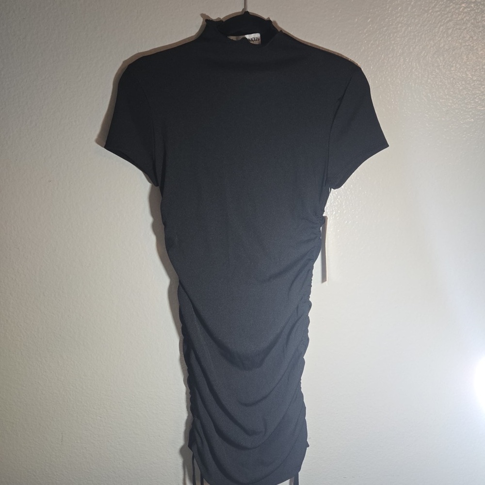 Forever 21 Black Ruched Dress